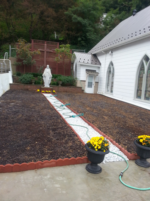 Sacred Heart Prayer Labyrinth at Holy Family in Richwood, W.Va. (Photo by Susan Johnson) Appalachian_restoration_2