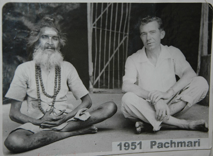 Father Felix Eckerman SVD (right) with a villager from Pachmari, India, in 1951. Eckerman,-Father-Felix-in-Pachmari_sized_Nov-2013_1